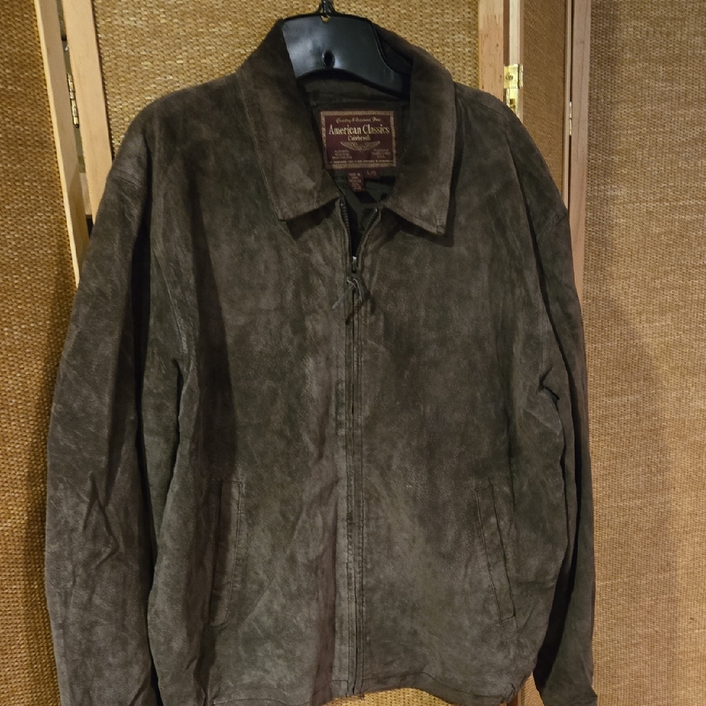 Men's Brown Suede Leather Jacket